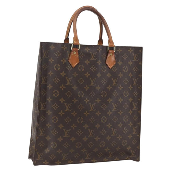 LOUIS VUITTON Monogram Sac Plat Hand Bag M51140 LV Auth 160984