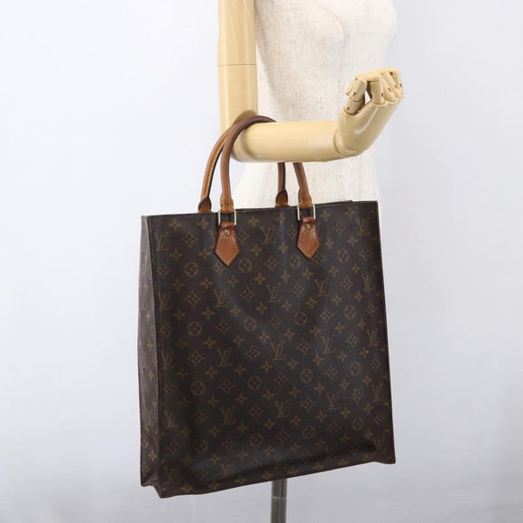 LOUIS VUITTON Monogram Sac Plat Hand Bag M51140 LV Auth 160984
