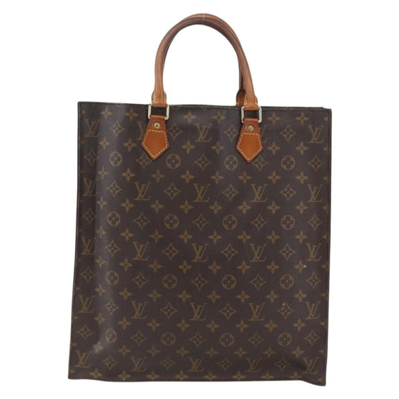 LOUIS VUITTON Monogram Sac Plat Hand Bag M51140 LV Auth 160984