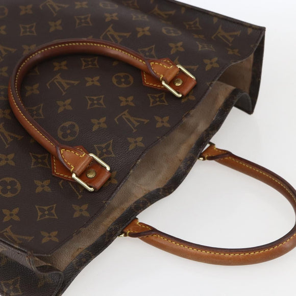 LOUIS VUITTON Monogram Sac Plat Hand Bag M51140 LV Auth 160984