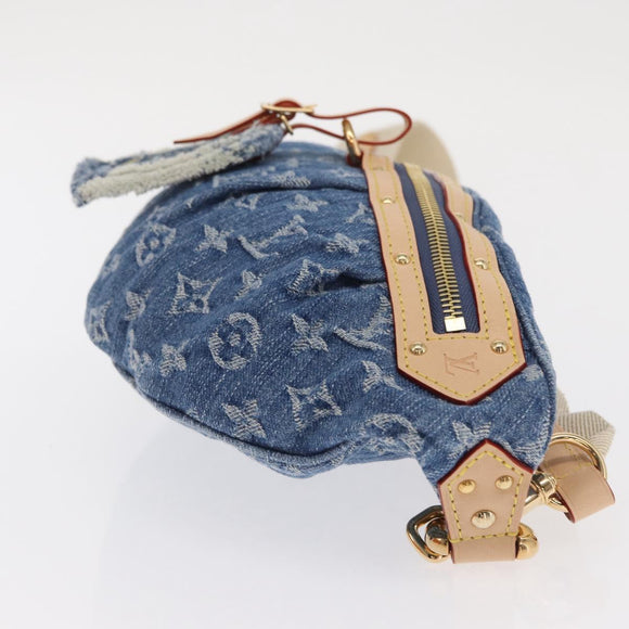 LOUIS VUITTON Monogram Denim High Rise Body Bag Blue M46837 LV Auth 160986SM