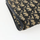 Christian Dior Trotter Canvas Shoulder Bag Navy Gold Auth 160990-15