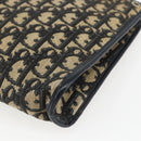Christian Dior Trotter Canvas Shoulder Bag Navy Gold Auth 160990-16