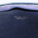 Christian Dior Trotter Canvas Shoulder Bag Navy Gold Auth 160990-11