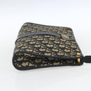 Christian Dior Trotter Canvas Shoulder Bag Navy Gold Auth 160990-4