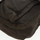 PRADA Shoulder Bag Nylon Khaki Silver Auth 160992-16