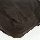 PRADA Shoulder Bag Nylon Khaki Silver Auth 160992-18
