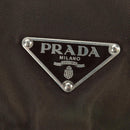 PRADA Shoulder Bag Nylon Khaki Silver Auth 160992-19