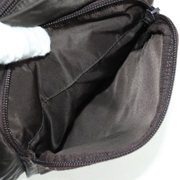PRADA Shoulder Bag Nylon Khaki Silver Auth 160992