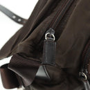 PRADA Shoulder Bag Nylon Khaki Silver Auth 160992-23