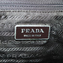 PRADA Shoulder Bag Nylon Khaki Silver Auth 160992-24