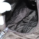 PRADA Shoulder Bag Nylon Khaki Silver Auth 160992-10