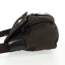 PRADA Shoulder Bag Nylon Khaki Silver Auth 160992-3