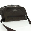 PRADA Shoulder Bag Nylon Khaki Silver Auth 160992-6