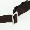 PRADA Shoulder Bag Nylon Khaki Silver Auth 160992-8