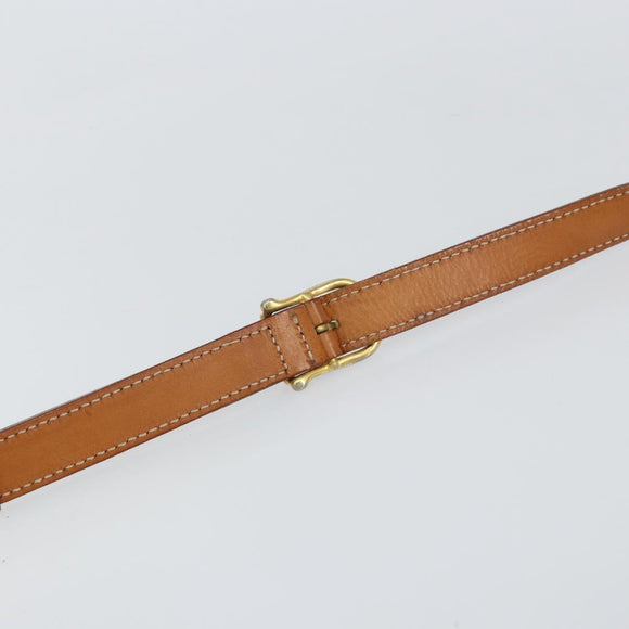 CELINE Macadam Canvas Circle Shoulder Bag PVC Leather Brown Gold Auth 161000