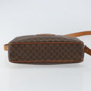 CELINE Macadam Canvas Circle Shoulder Bag PVC Leather Brown Gold Auth 161000-9