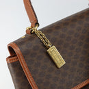 CELINE Macadam Canvas Hand Bag PVC Leather 2way Brown Gold Auth 161001-16