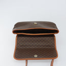 CELINE Macadam Canvas Hand Bag PVC Leather 2way Brown Gold Auth 161001-17