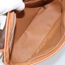 CELINE Macadam Canvas Hand Bag PVC Leather 2way Brown Gold Auth 161001-19