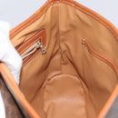 CELINE Macadam Canvas Hand Bag PVC Leather 2way Brown Gold Auth 161001-20