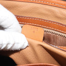 CELINE Macadam Canvas Hand Bag PVC Leather 2way Brown Gold Auth 161001-24