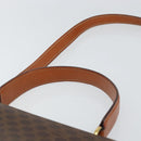CELINE Macadam Canvas Hand Bag PVC Leather 2way Brown Gold Auth 161001-8