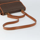 CELINE Macadam Canvas Hand Bag PVC Leather 2way Brown Gold Auth 161001-9