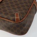 CELINE Macadam Canvas Shoulder Bag PVC Leather Brown Gold Auth 161002-14