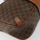 CELINE Macadam Canvas Shoulder Bag PVC Leather Brown Gold Auth 161002-15