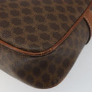 CELINE Macadam Canvas Shoulder Bag PVC Leather Brown Gold Auth 161002-16