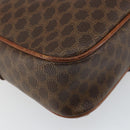 CELINE Macadam Canvas Shoulder Bag PVC Leather Brown Gold Auth 161002-17