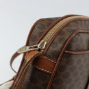CELINE Macadam Canvas Shoulder Bag PVC Leather Brown Gold Auth 161002-9