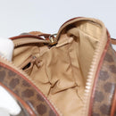 CELINE Macadam Canvas Shoulder Bag PVC Leather Brown Gold Auth 161002-20