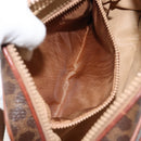 CELINE Macadam Canvas Shoulder Bag PVC Leather Brown Gold Auth 161002-11
