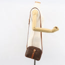 CELINE Macadam Canvas Shoulder Bag PVC Leather Brown Gold Auth 161002-23