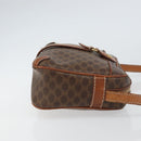 CELINE Macadam Canvas Shoulder Bag PVC Leather Brown Gold Auth 161002-3