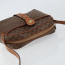 CELINE Macadam Canvas Shoulder Bag PVC Leather Brown Gold Auth 161002-6