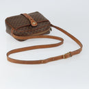 CELINE Macadam Canvas Shoulder Bag PVC Leather Brown Gold Auth 161002-7