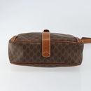 CELINE Macadam Canvas Shoulder Bag PVC Leather Brown Gold Auth 161002-5