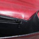 CELINE Handtas Leer Rood Goud Auth 161005-21