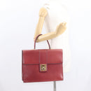 CELINE Handtas Leer Rood Goud Auth 161005-23