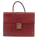 CELINE Handtas Leer Rood Goud Auth 161005-13
