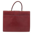 CELINE Handtas Leer Rood Goud Auth 161005-2