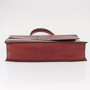 CELINE Handtas Leer Rood Goud Auth 161005-5