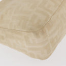 FENDI Zucca Canvas Shoulder Bag Ivory Silver Auth 161007-15