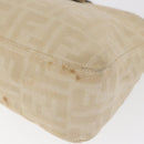 FENDI Zucca Canvas Shoulder Bag Ivory Silver Auth 161007-8