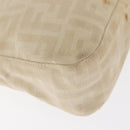 FENDI Zucca Canvas Shoulder Bag Ivory Silver Auth 161007-16