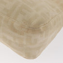 FENDI Zucca Canvas Shoulder Bag Ivory Silver Auth 161007-17