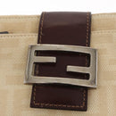 FENDI Zucca Canvas Shoulder Bag Ivory Silver Auth 161007-19